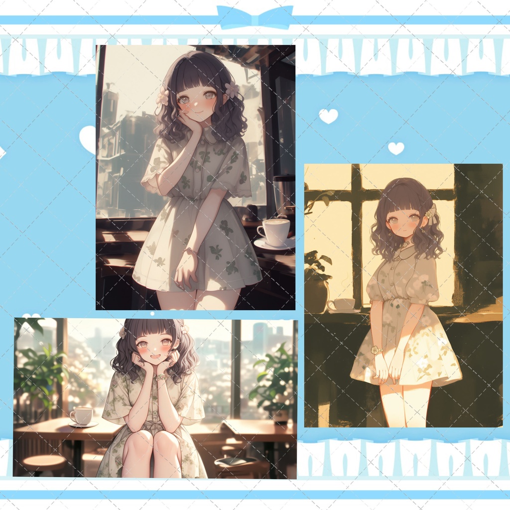 【1枚限定販売】ナチュラルテイストな女の子!イラストと表情差分付き!