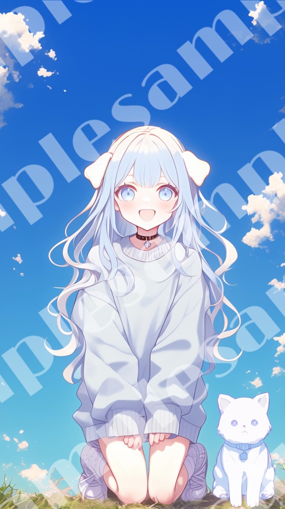 【専用販売】1点限定販売!表情差分付きオーバーニットわんこちゃん立ち絵