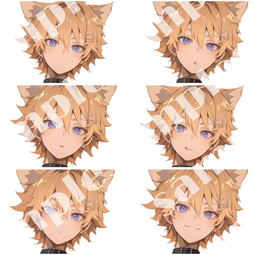 【1点限定販売】表情差分付き!ケモミミボーイくん立ち絵!