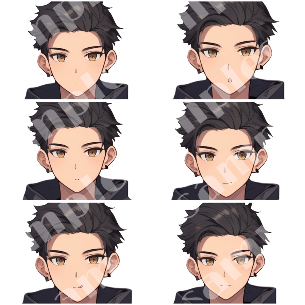 【1点限定販売】IRIAM不向き?表情差分付き!爽やか短髪青年立ち絵