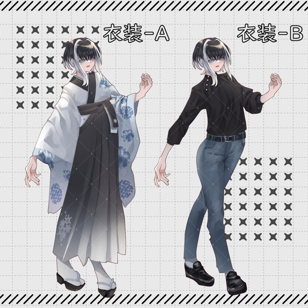 立ち絵素材14-女性-【服装+戦闘差分有】【表情24種】