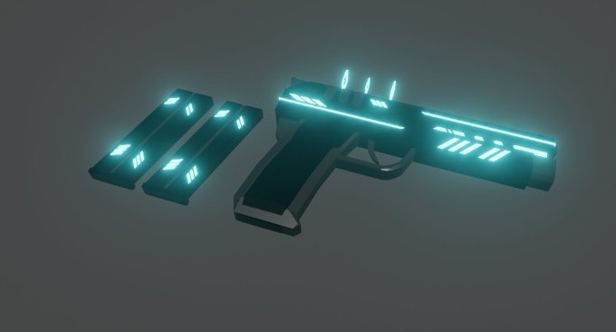 【3Dモデル】ハンドガン【VRchat・武器】