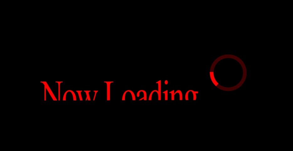 simple Now loading animation red