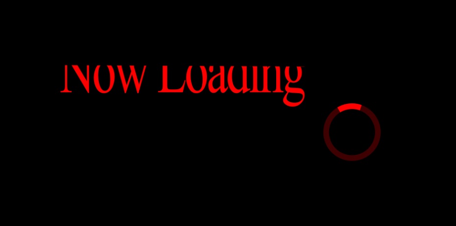 simple Now loading animation red