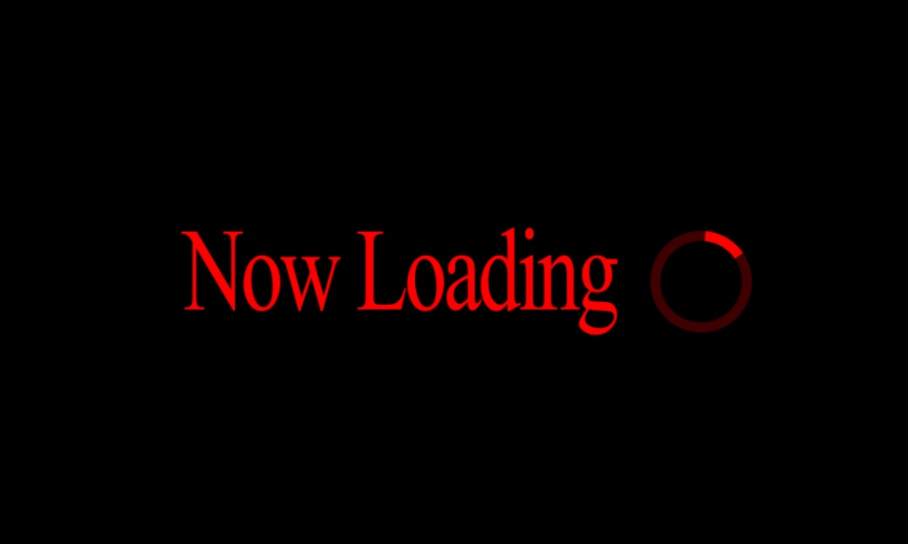simple Now loading animation red