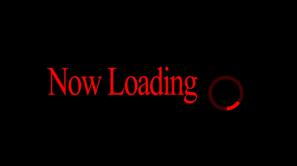 simple Now loading animation red