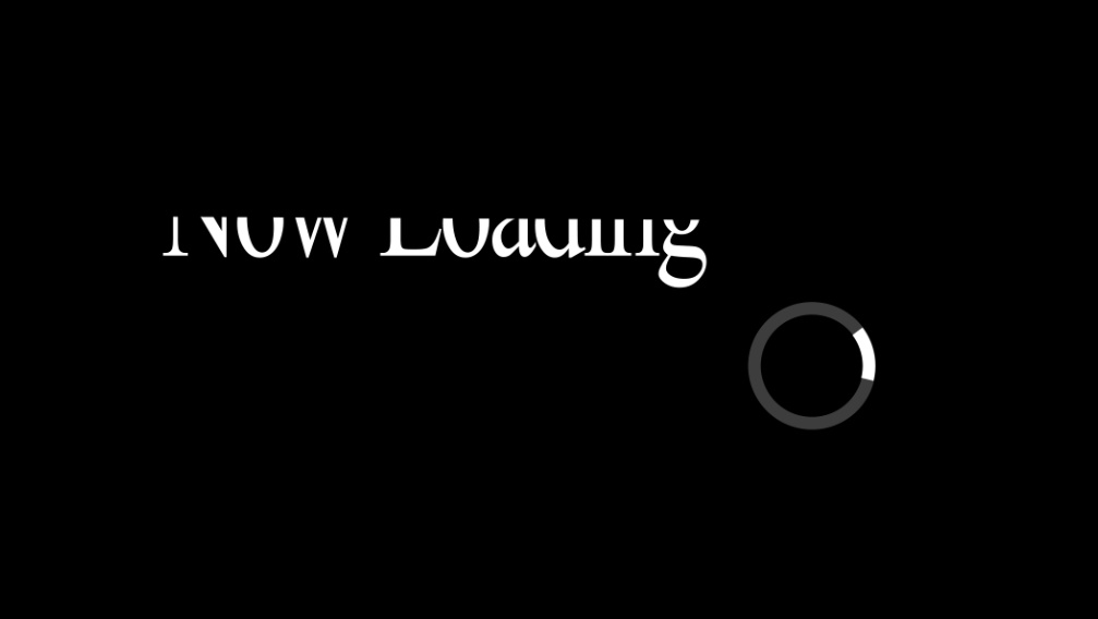 simple now loading animation white