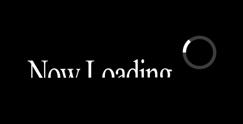 simple now loading animation white