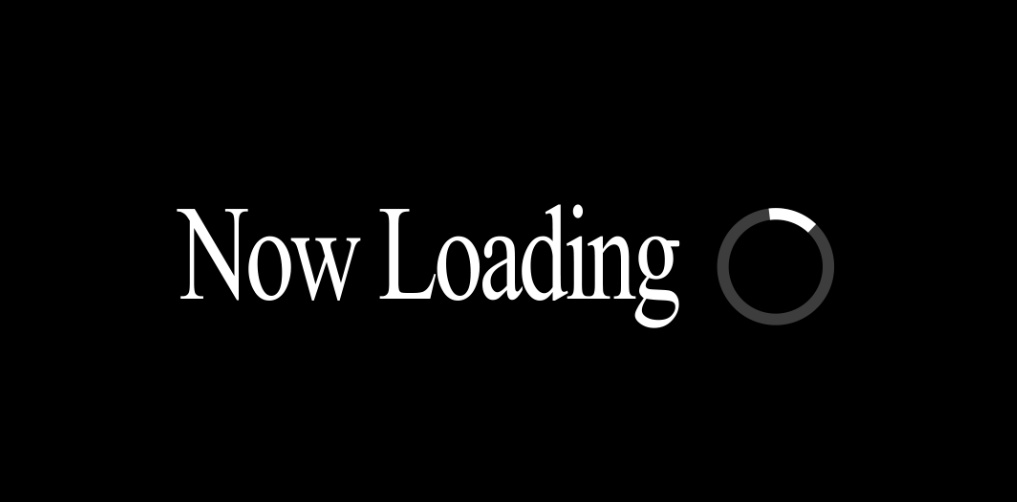 simple now loading animation white