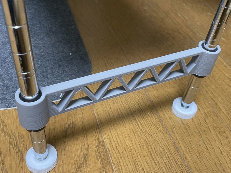 100均メタルラック用補強パーツ ・サイドバー