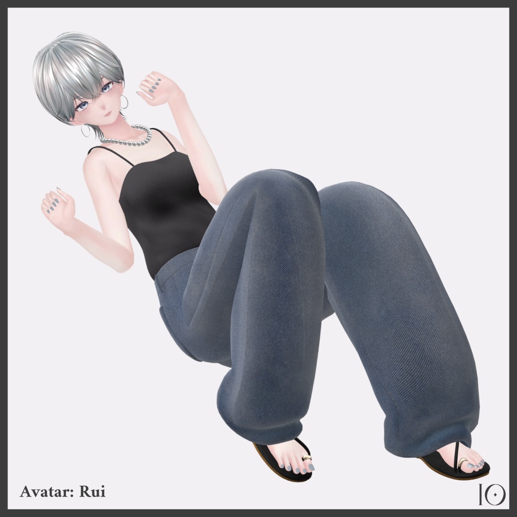 【8アバター対応】One Color Nail【簡単装着】