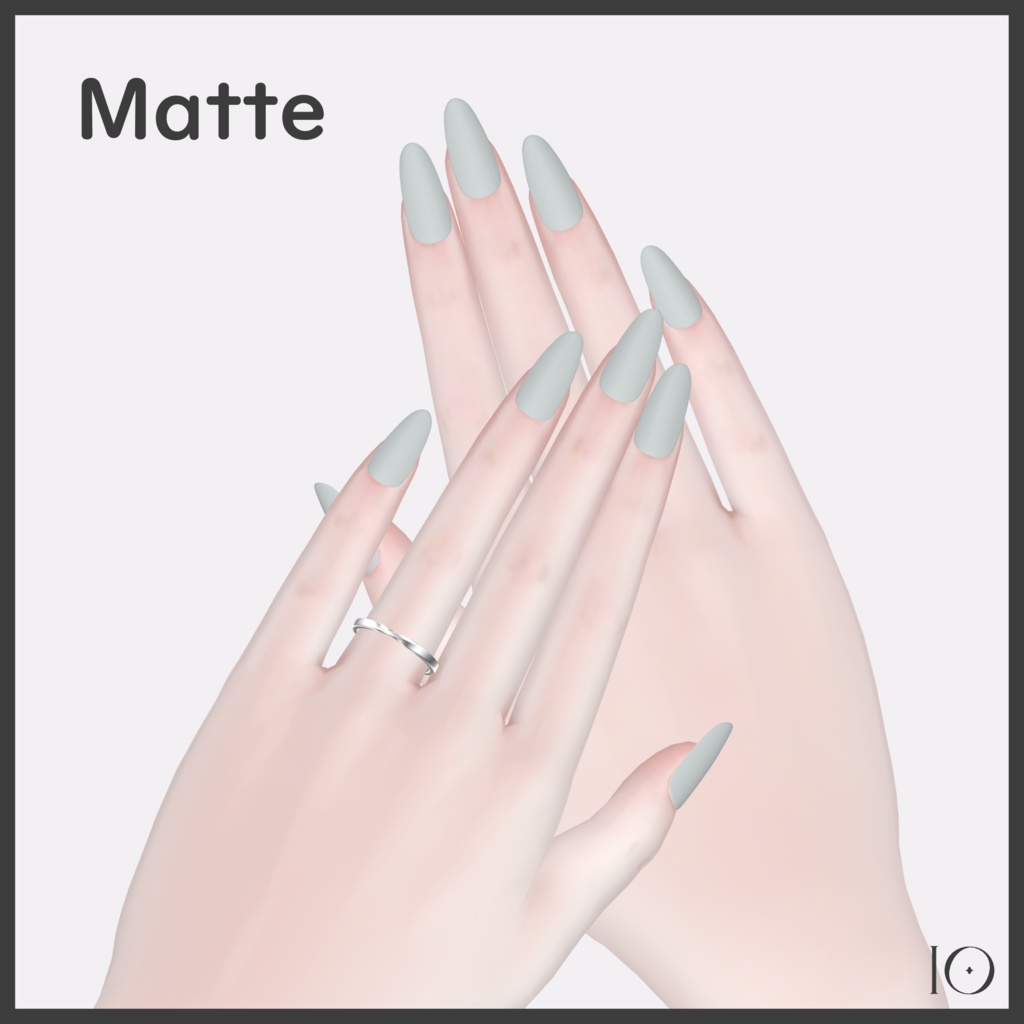 【8アバター対応】One Color Nail【簡単装着】