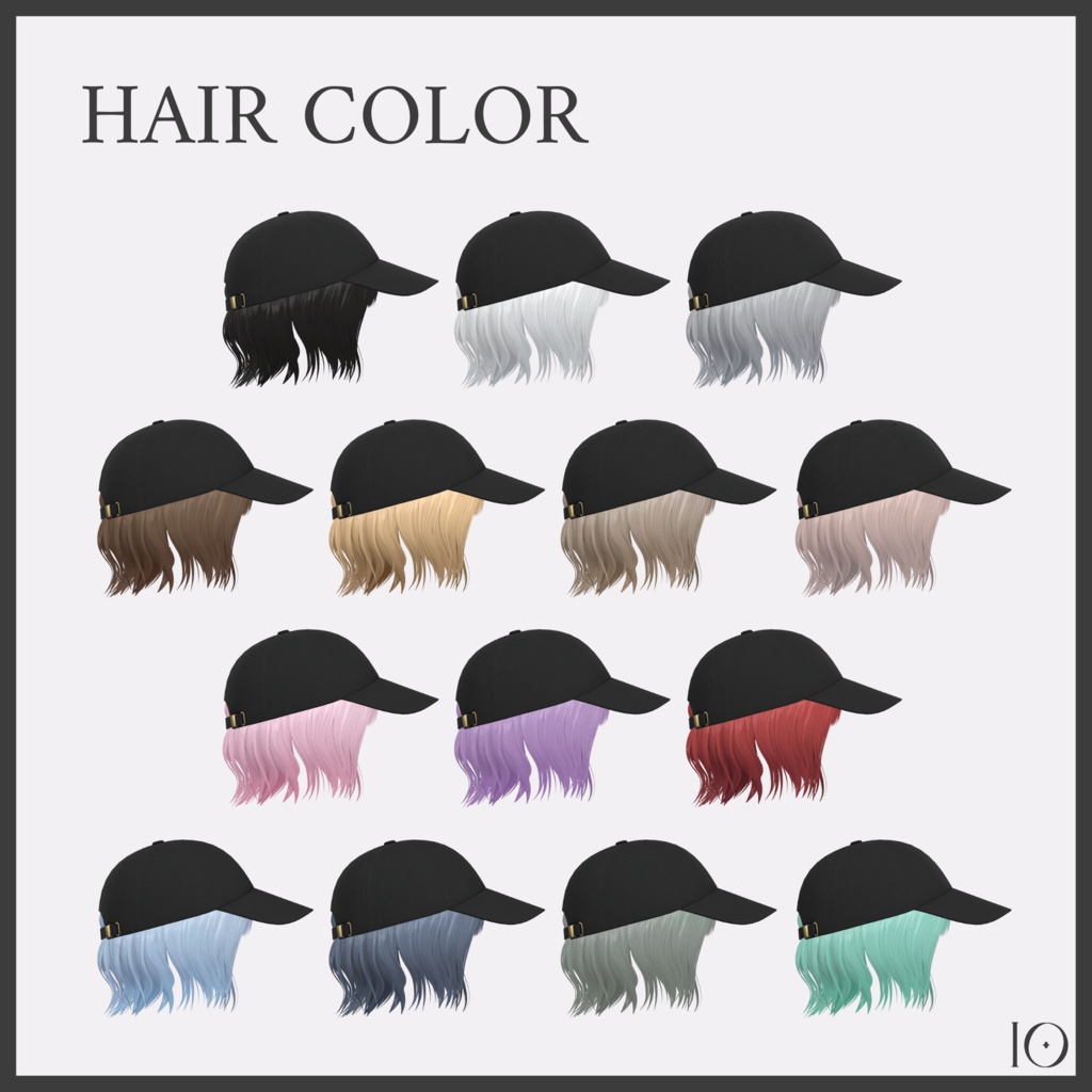 【4アバター対応】Cap & Bob Hair
