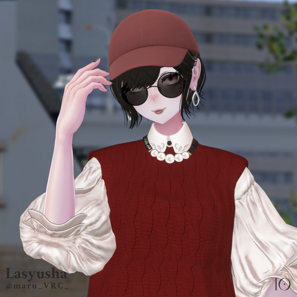 【4アバター対応】Cap & Bob Hair