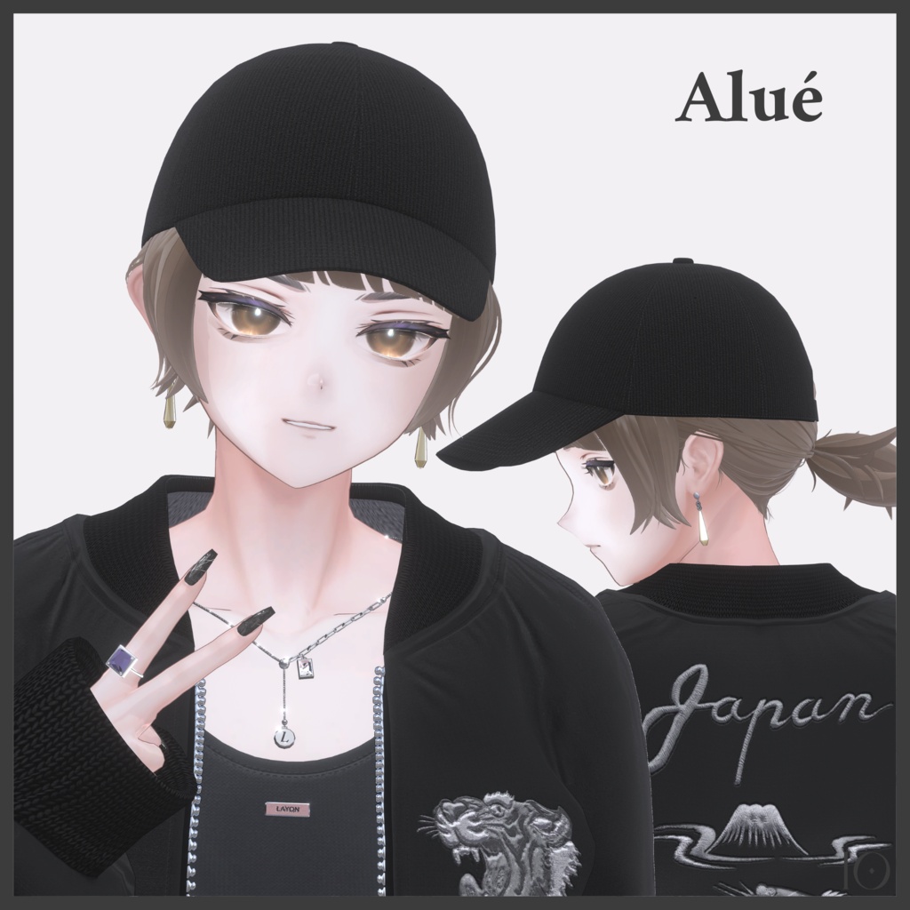【5アバター対応】Cap & Short Ponytail