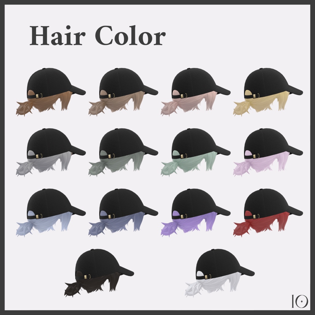 【5アバター対応】Cap & Short Ponytail
