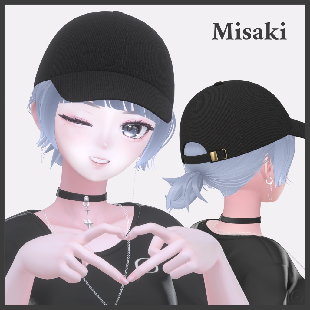 【5アバター対応】Cap & Short Ponytail
