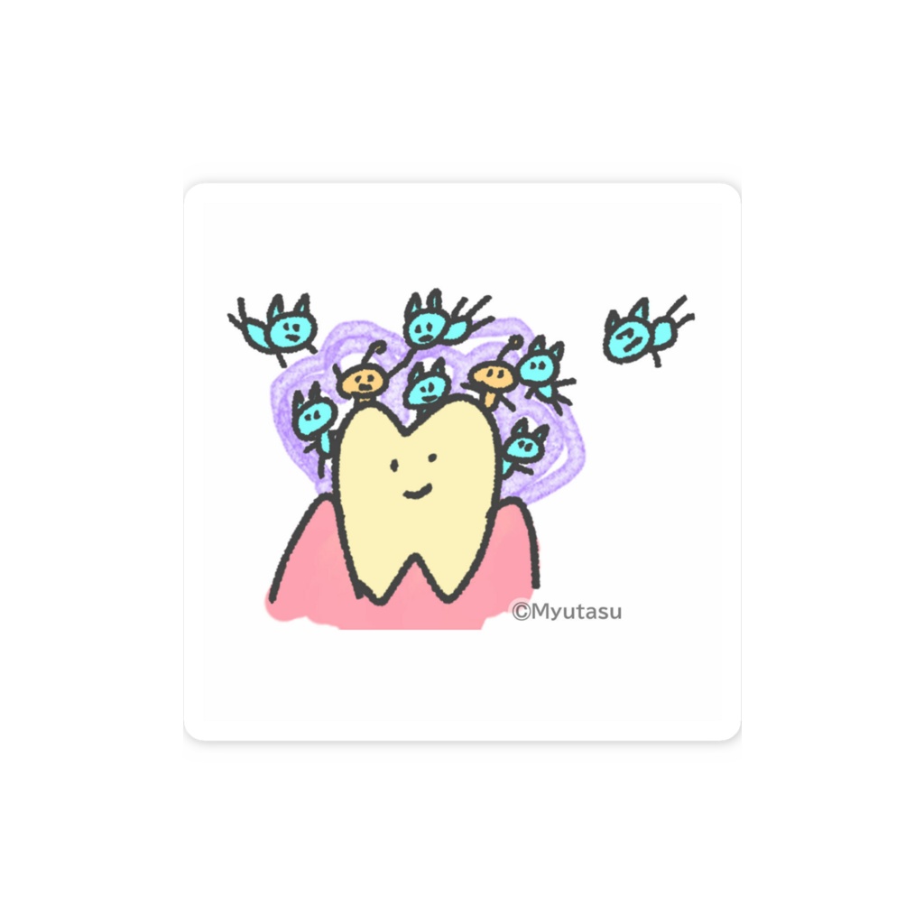 スマホステッカー《バイオフィルムのにぎわい