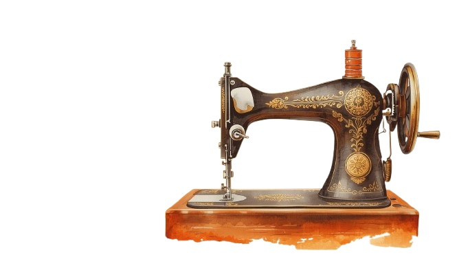 ✨ アンティーク家電のオレンジ水彩クリップアート(PNG) ✨