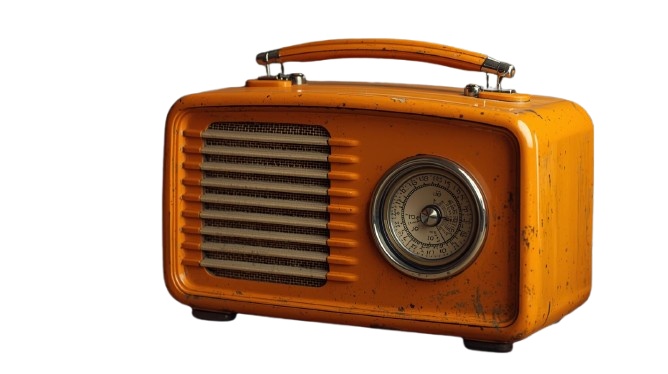 ✨ アンティーク家電のオレンジ水彩クリップアート(PNG) ✨