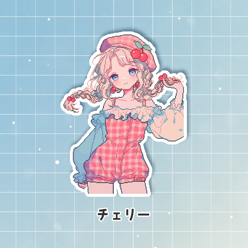 ホログラムステッカー（チェリー）