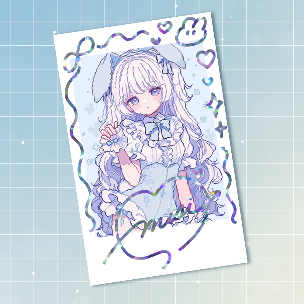 直筆箔押しチェキ風カード