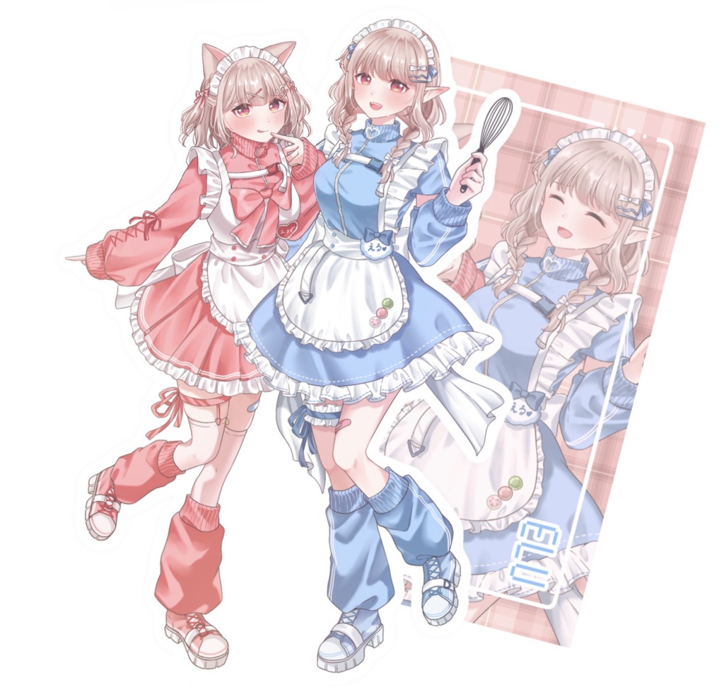 【非公式 │ える&みうく】ジャージメイドアクリルスタンド