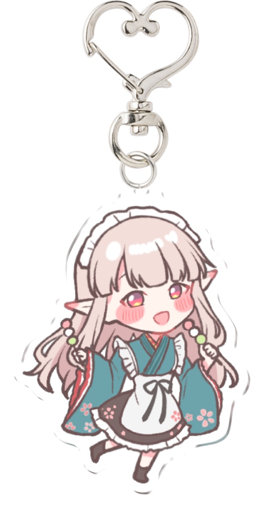 【非公式 │ える】和風メイド-アクリルキーホルダー