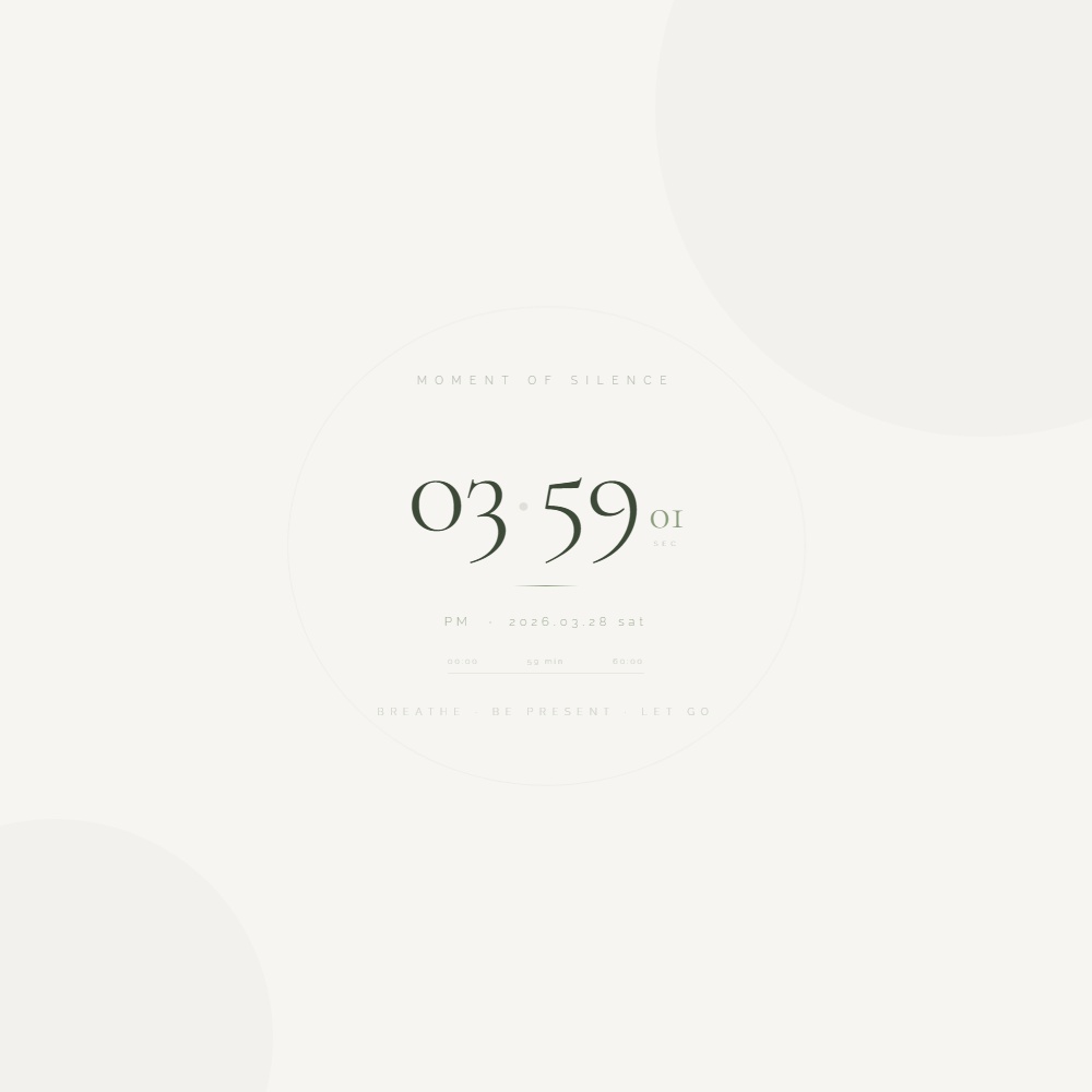 [OBS Widget] HTML Digital Clock — Calm 🌿