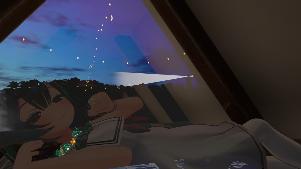 [VRChat World] Glassy Player Only Mirror ガラス風プレイヤーオンリーミラー