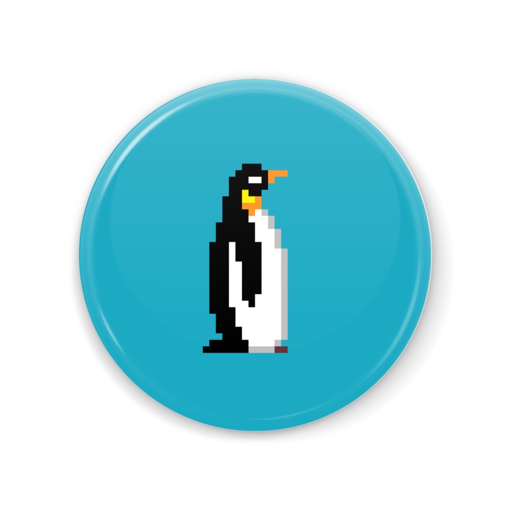 ペンギン ドット絵 缶ミラー(56mm)