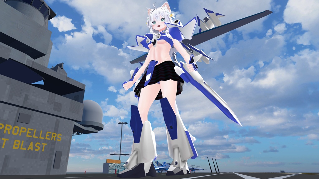 【しなのちゃん対応】量産試作型空戦アウターフレーム「ファルシオン」（3D衣装）