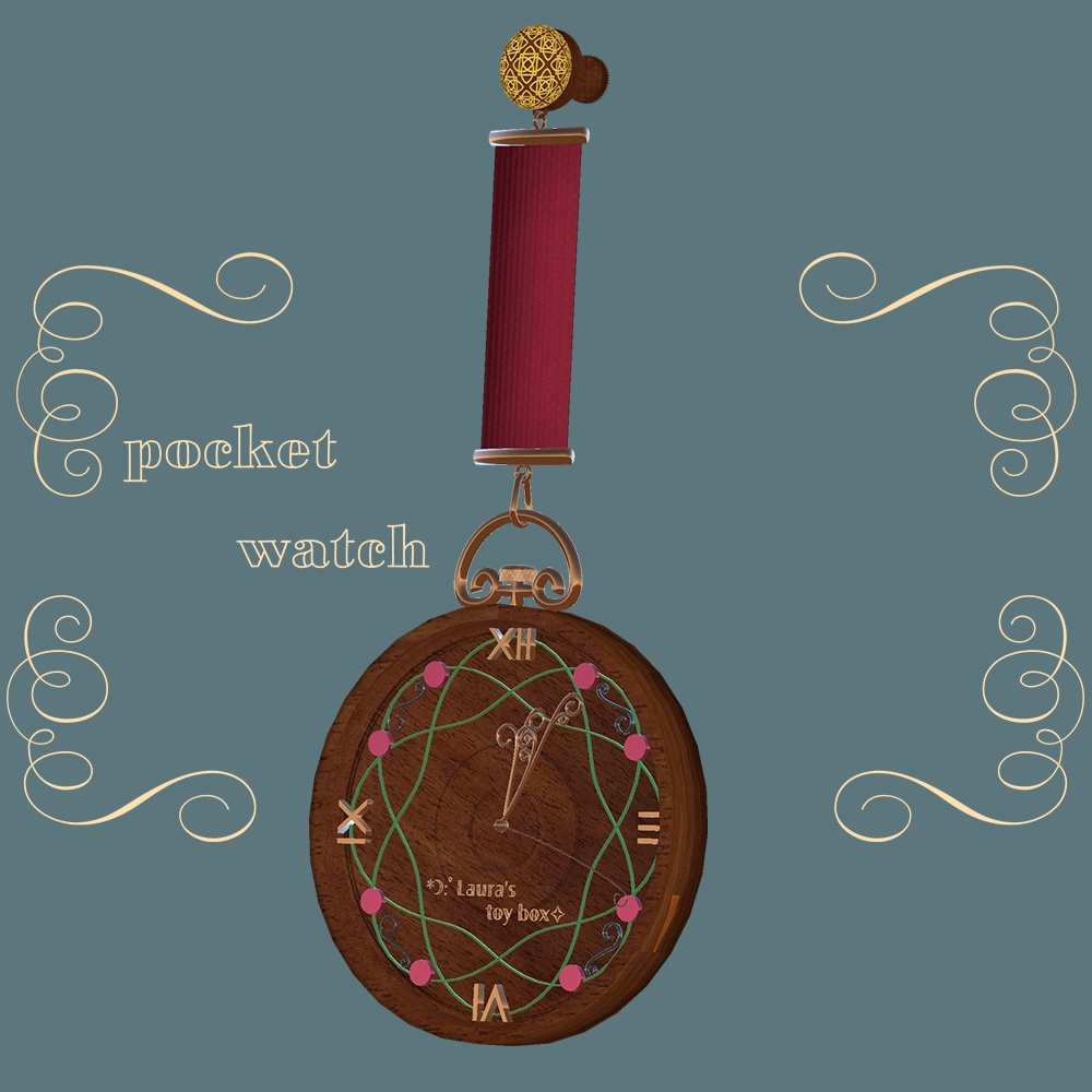 【VRChat想定】pocketwatch 懐中時計【3D装飾品】