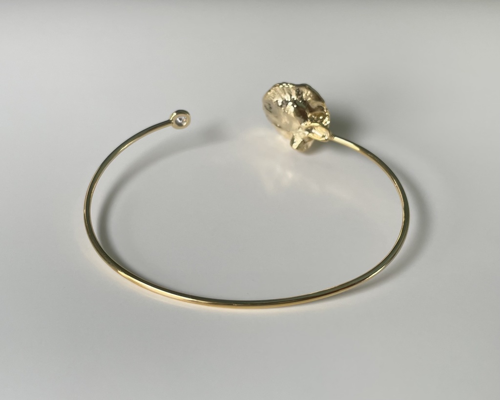 シェル×パールモチーフ バングル