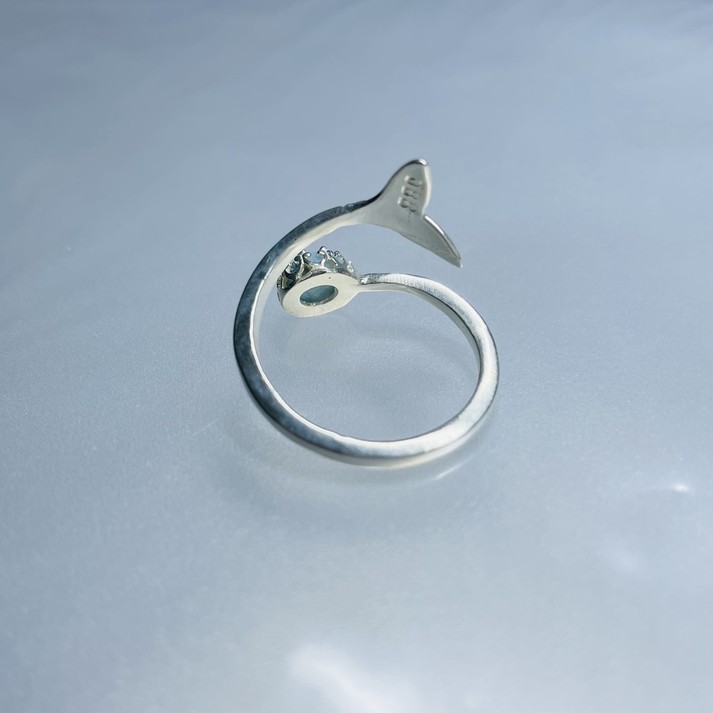 天然石マーメイドリング ラリマー