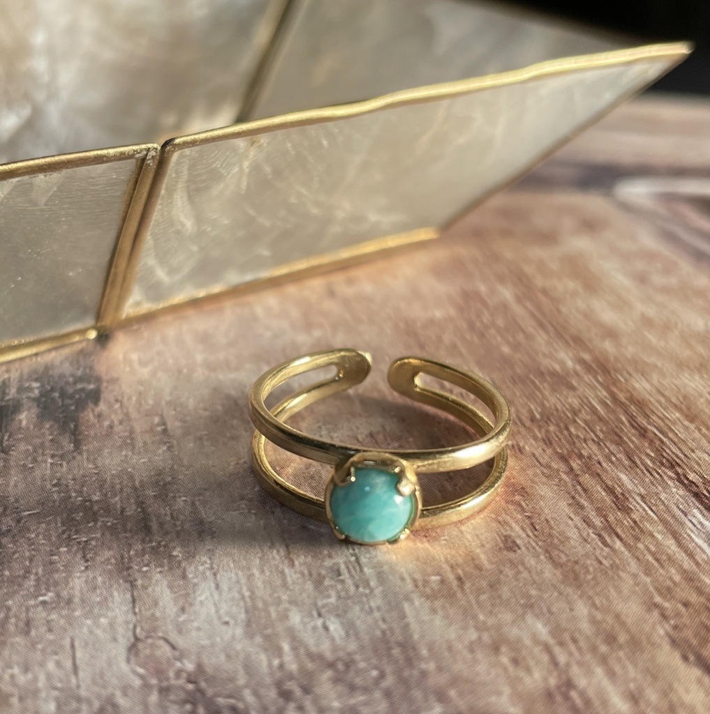 アマゾナイトのリング