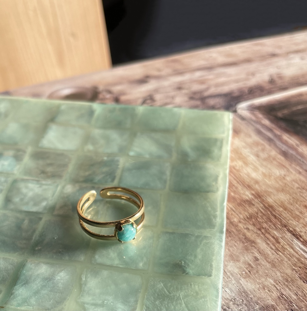 アマゾナイトのリング