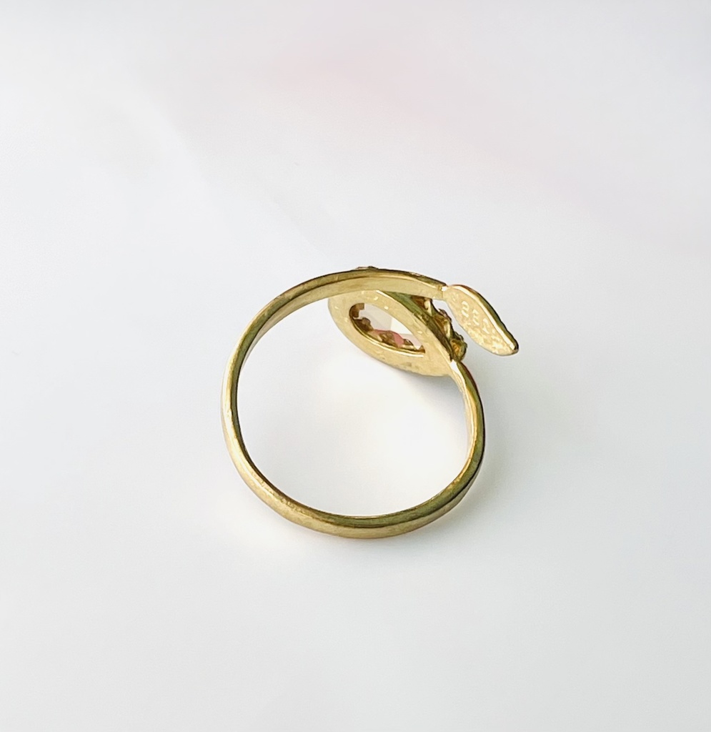 洋梨のリング 天然石シトリン