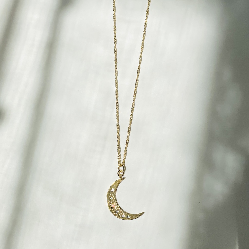 天然オパールネックレス Moon