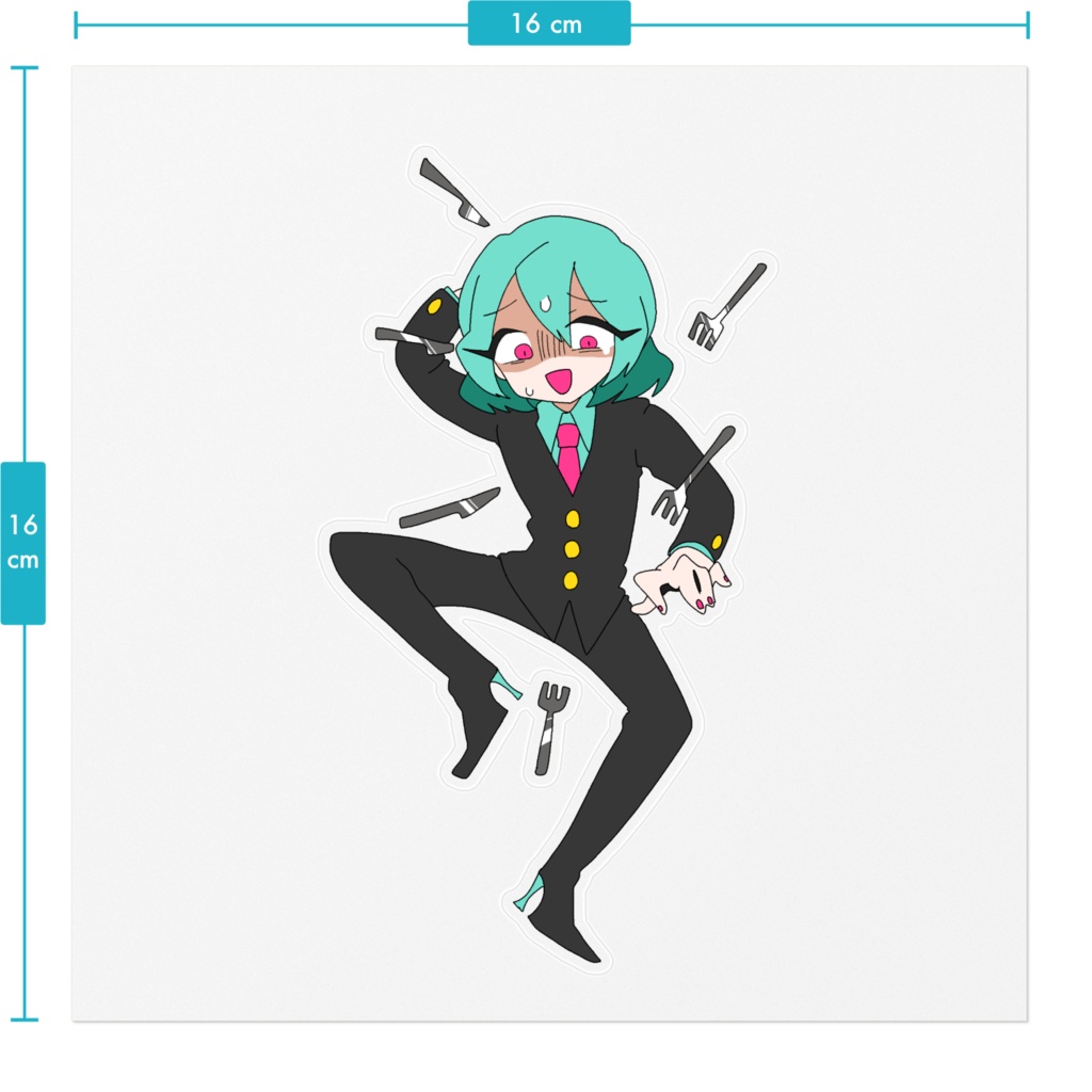 UZA ぬいつけステッカー