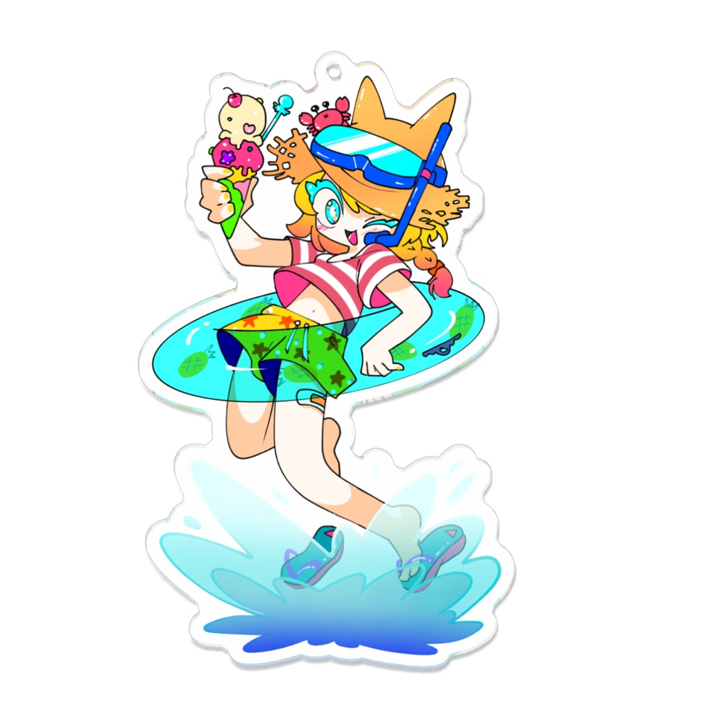 ロコ君の夏休みアクキー