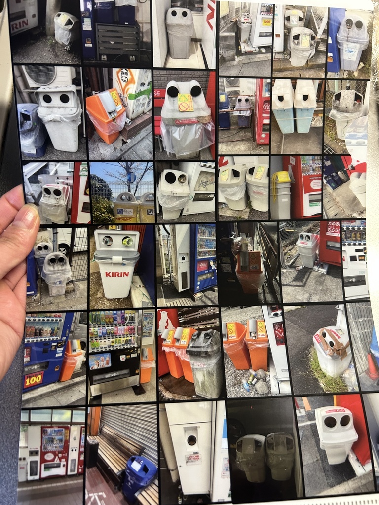 自販機横のゴミ箱(リサイクルボックス)