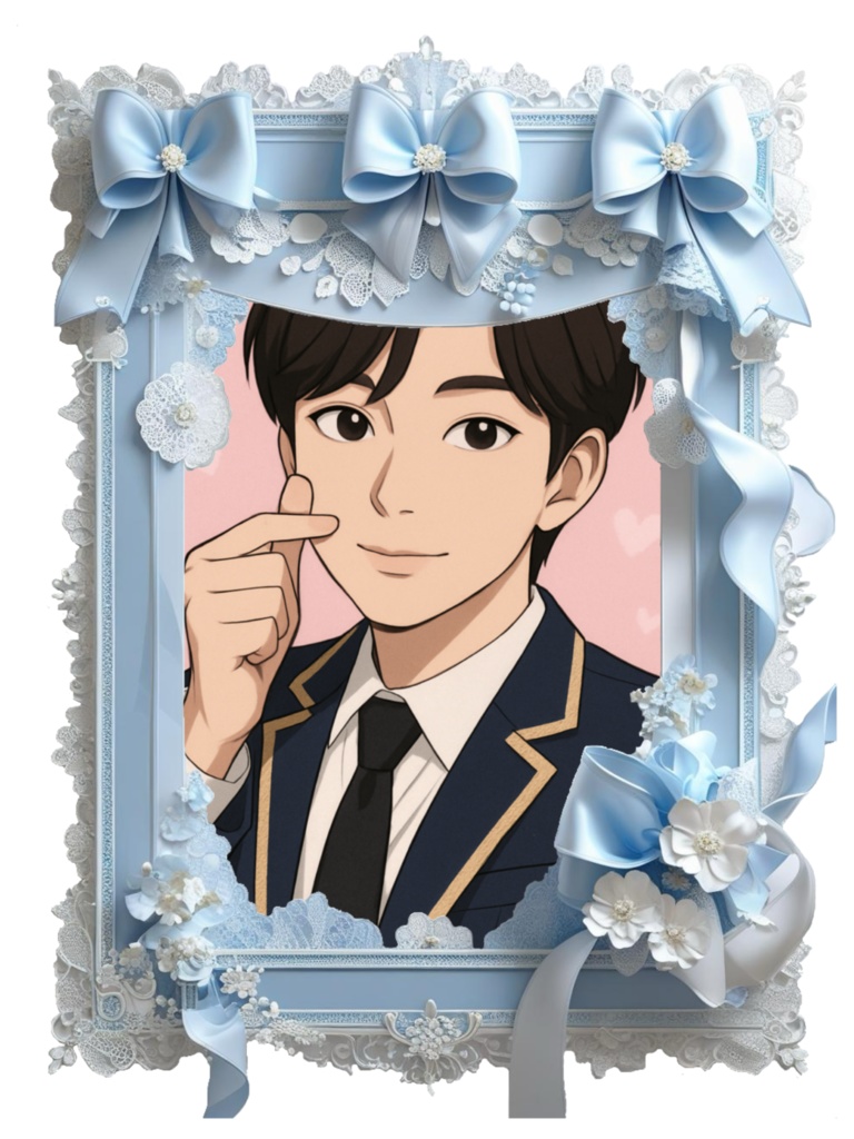 Oshipock Blue_ふんわりりぼん