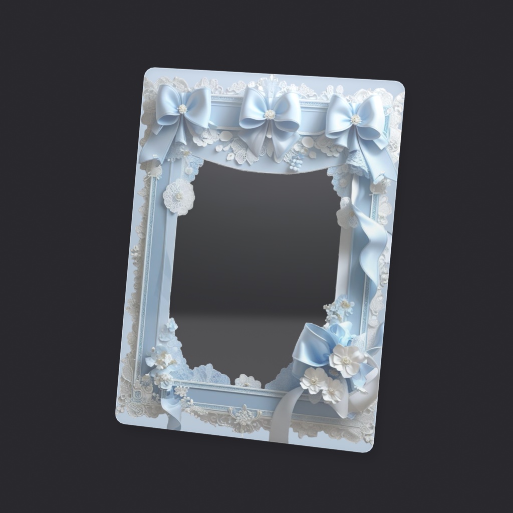 Oshipock Blue_ふんわりりぼん