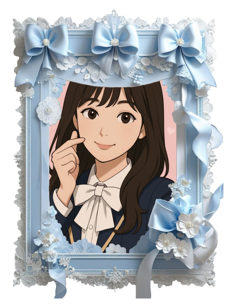 Oshipock Blue_ふんわりりぼん