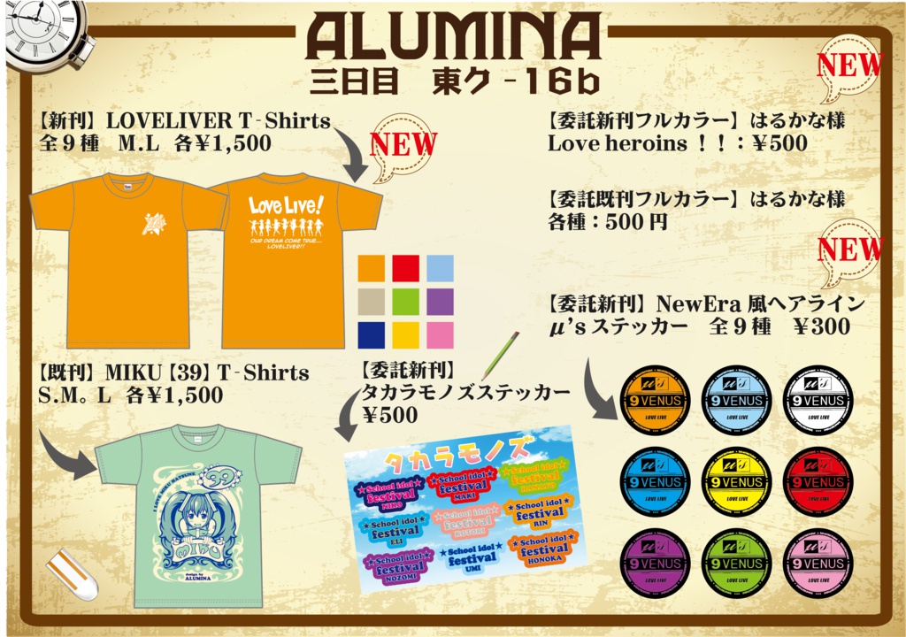 C86ALUMINAお品書き