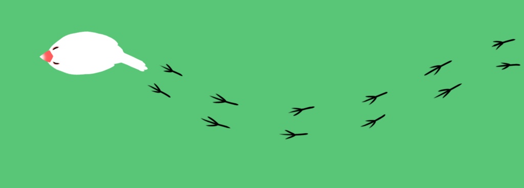 文鳥あしあとマスキングテープ(みどり)