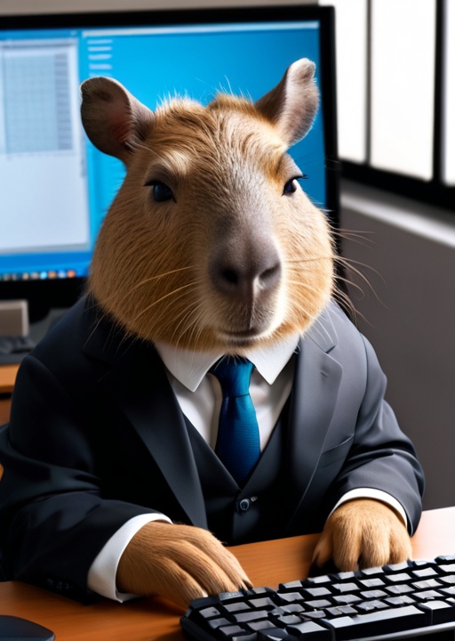 AI生成カピバラオフィスアドベンチャーパック - 画像100枚