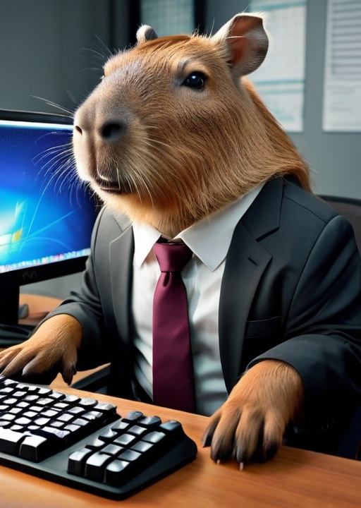 AI生成カピバラオフィスアドベンチャーパック - 画像100枚