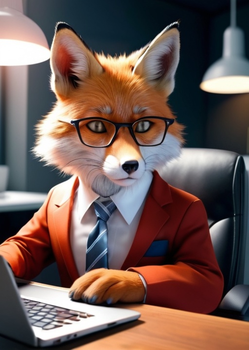 AI生成の賢いキツネのビジネスパック - 画像100枚